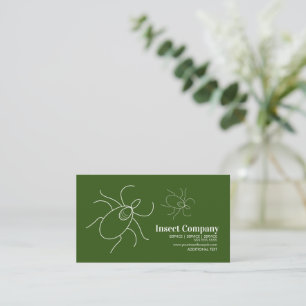 Moderne Schädlingsbekämpfung Insekten Logo Visitenkarte