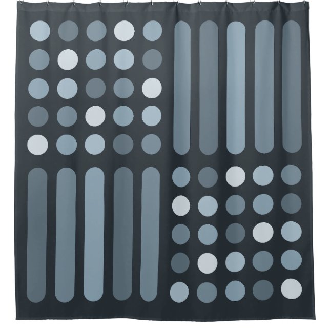 Moderne Schaltkreise des Mitteljahrhunderts - Schi Duschvorhang (Vorderseite)