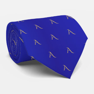 Moderne scharlachrote gebürstete Metall-Monogramm- Krawatte