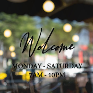 Moderne Schaufenster Willkommen Fensterfolie Fensteraufkleber