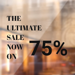 Moderne Schaufensterverkäufe Fensteraufkleber