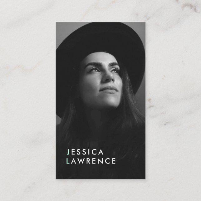 Moderne Schauspieler modellieren Headshot Foto Fot Visitenkarte (Vorderseite)