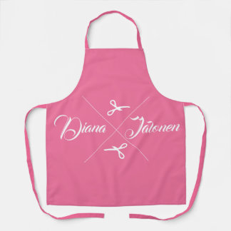 Moderne Schere Haar Stylist Flamingo Pink Schürze