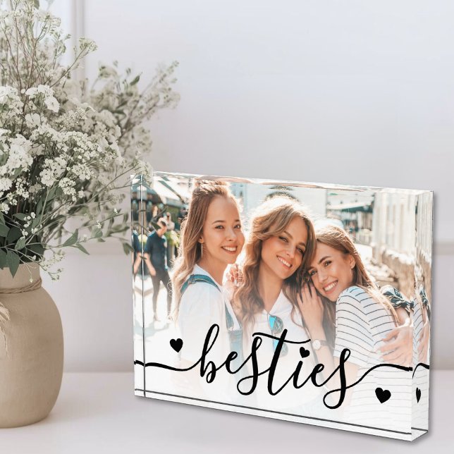 Moderne Schick Beste Freundinnen Beste Freundin Fotoblock (Modern Chic Besties Best Friend Photo Block )