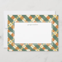 Moderne, schick grüne Gingham-Gingham-Karierte Not