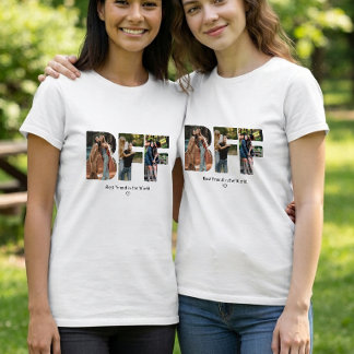 Moderne Schicke BFF-Foto-Collage-Beste-Freundinnen T-Shirt