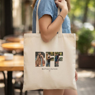 Moderne Schicke BFF-Foto-Collage-Beste-Freundinnen Tragetasche