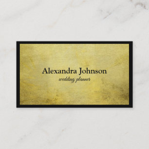 Moderne schicke Black and Gold Foil Luxus Business Visitenkarte