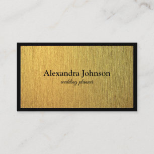 Moderne schicke Black and Gold Foil Luxus Business Visitenkarte