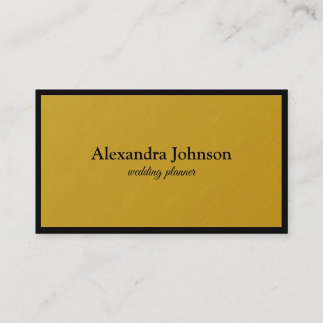 Moderne schicke Black and Gold Foil Luxus Business Visitenkarte (Vorderseite)