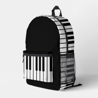 Moderne, schicke Black & White Piano Tastatur Bedruckter Rucksack