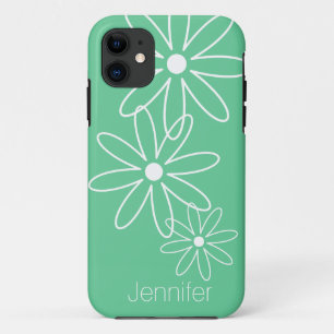 Moderne schicke Blume Minze grün iPhone 11 Gehäuse iPhone 11 Hülle