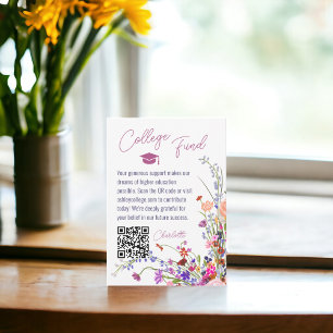 Moderne, schicke Blume-Schrift Fond Abschluss Begleitkarte