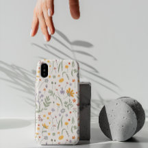 Moderne schicke Boho helle wilde Blumen iPhone-Hül