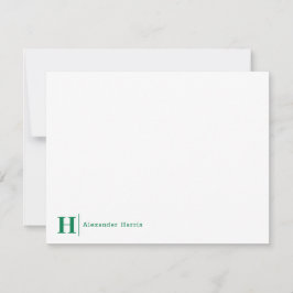 Moderne schicke Business Monogram Line Classic Gre Mitteilungskarte
