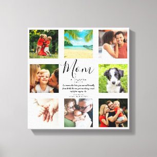Moderne, schicke Familienfoto-Collage mit Mamma-Zi Leinwanddruck