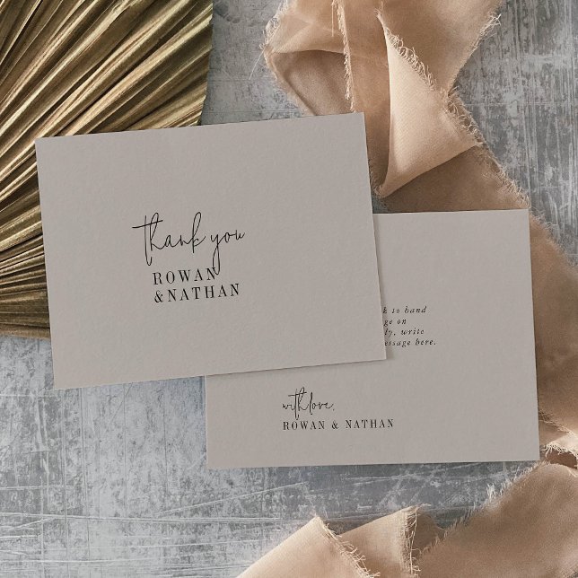 Moderne, schicke, farbenfrohe Hochzeit Dankeskarte (Von Creator hochgeladen)