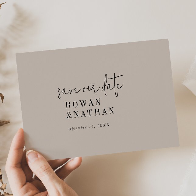 Moderne, schicke, farbenfrohe Hochzeit Save The Date (Von Creator hochgeladen)