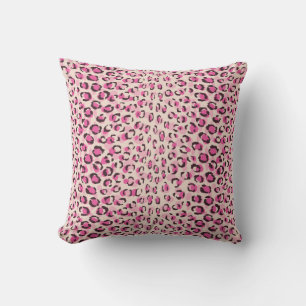 Moderne schicke Gepard-Druck-Muster-Monogramm Kissen
