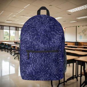 Moderne, schicke Gestaltung in Dunkelblau, Glitter Bedruckter Rucksack