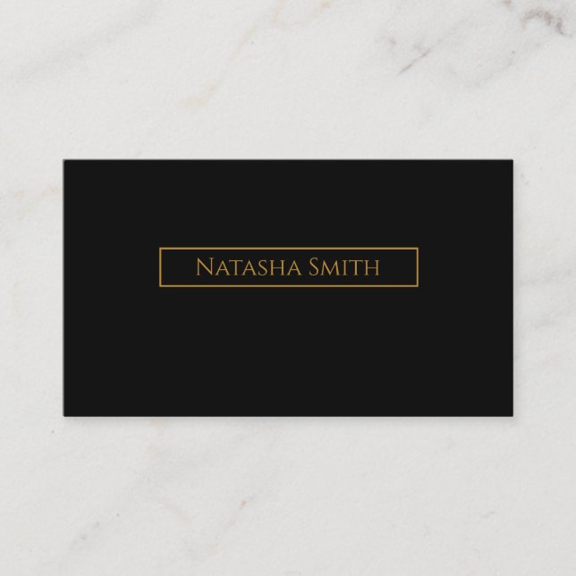 Moderne schicke Gold Business Card Visitenkarte (Vorderseite)