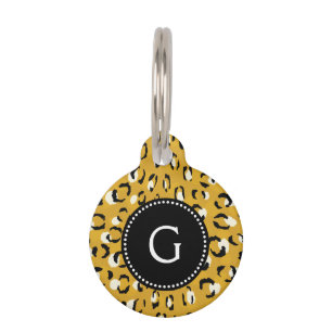 Moderne schicke Gold-Cheetah-Druck-Muster-Monogram Tiermarke
