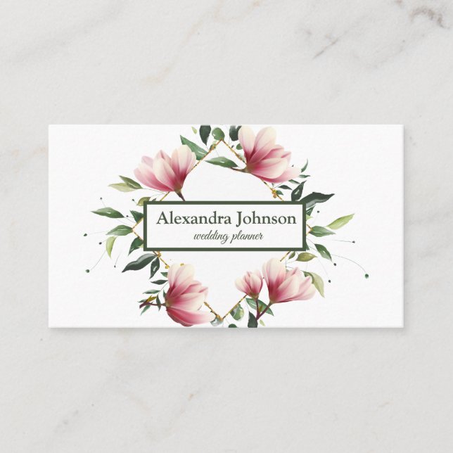 Moderne schicke Gold Leaf Foil Luxus Business Card Visitenkarte (Vorderseite)