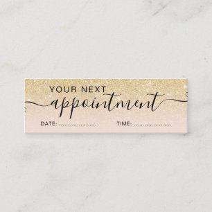 Moderne, schicke Goldmedaille Glitzer Ober Blush V Mini Visitenkarte