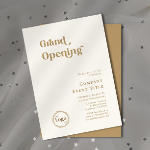 Moderne schicke Goldtypografie Grand Opening Compa Einladung