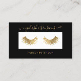 Moderne schicke Goldwimpern elegante schwarze Gren Visitenkarte