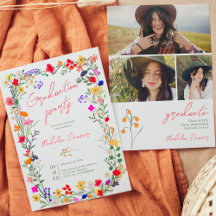 Moderne schicke, helle, wilde Blume Abschluss