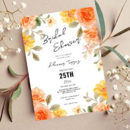 Moderne schicke, helle, wilde Blume Brautparty Einladung