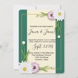 Moderne, schicke Hochzeit Einladung