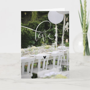 Moderne schicke Hochzeit "Ever After" Faltkarte Karte