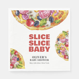 Moderne schicke italienische Slice Slice Pizza Bab Serviette