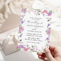 Moderne schicke Lavendel violette Blumen Hochzeit