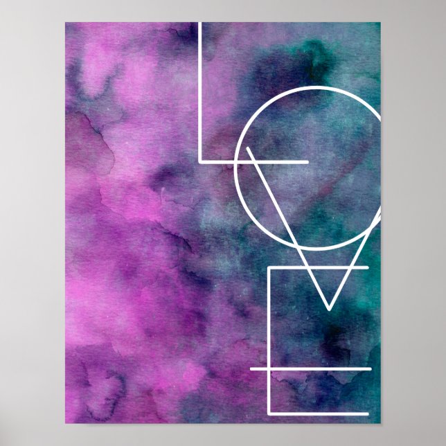 Moderne schicke Liebe-Poster-Wand-Kunst Poster (Vorne)
