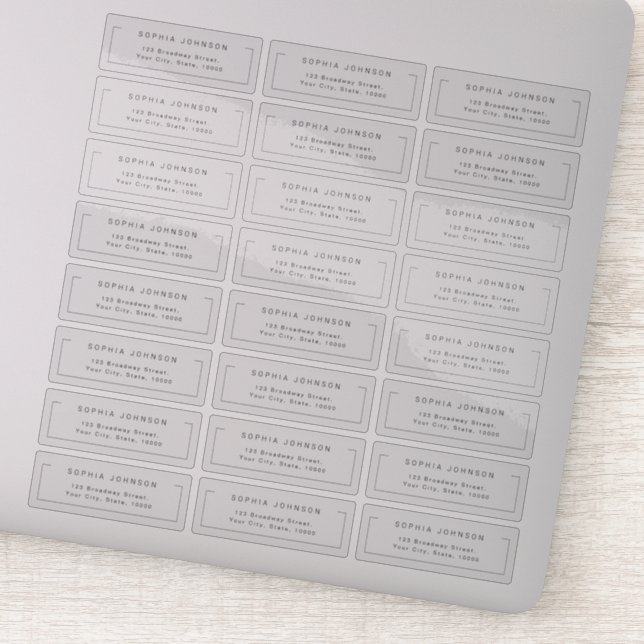 Moderne schicke minimalistische transparente Rücks Aufkleber (Detail)