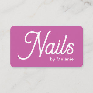 Moderne Schicke Nagelstudio Visitenkarte Pink