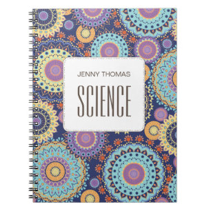 Moderne schicke Navy Blue Simple Patternklasse Notizblock