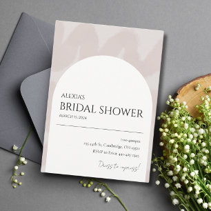 Moderne schicke, neutrale Bridal-Dusche Einladung