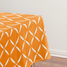 Moderne, schicke, orange-weiße Blume Tischdecke