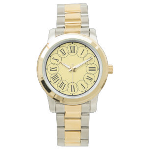 Moderne schicke Römer zählen Männer zwei Tone Armbanduhr