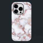 Moderne schicke Rose Gold Weißes Marmorsteinmuster Case-Mate iPhone 14 Pro Hülle<br><div class="desc">Moderne, schicke, elegante und mädchenhafte Imitate bedruckten die Rose mit goldfarbenem und weißem Marmorsteinmuster. ***WICHTIGE HINWEIS FÜR DESIGN: Für individuelle Designanfragen, wie z.B. passende Produktanfragen, Farbänderungen, Platzierungsänderungen oder andere Änderungswünsche, klicken Sie bitte auf den "KONTAKT"-Button oder senden Sie eine E-Mail an den Designer direkt unter lafemme.art@gmail.com. Sie können ihr sogar...</div>