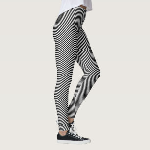 Moderne, schicke Schwarz-weiße Streifen Leggings