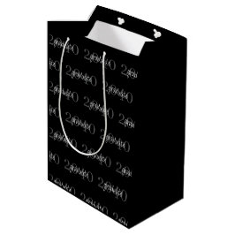 Moderne Schicke Schwarze Abschlussjahr Benutzerdef Mittlere Geschenktüte