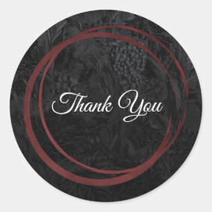 Moderne Schicke Schwarze Rotweiringe Klassische Gu Runder Aufkleber
