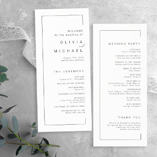 Moderne schicke Typografie minimalistische Hochzei Programm