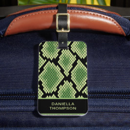 Moderne schicke Wildlife Schlange Muster Muster Re Gepäckanhänger