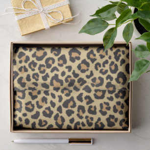 Moderne Schicke Wildtier Leopard Tierdruckmuster Seidenpapier